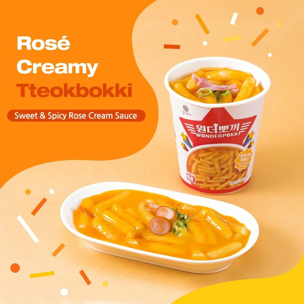 Wonderpokki Carbonara Rose Cream Tteokbokki 