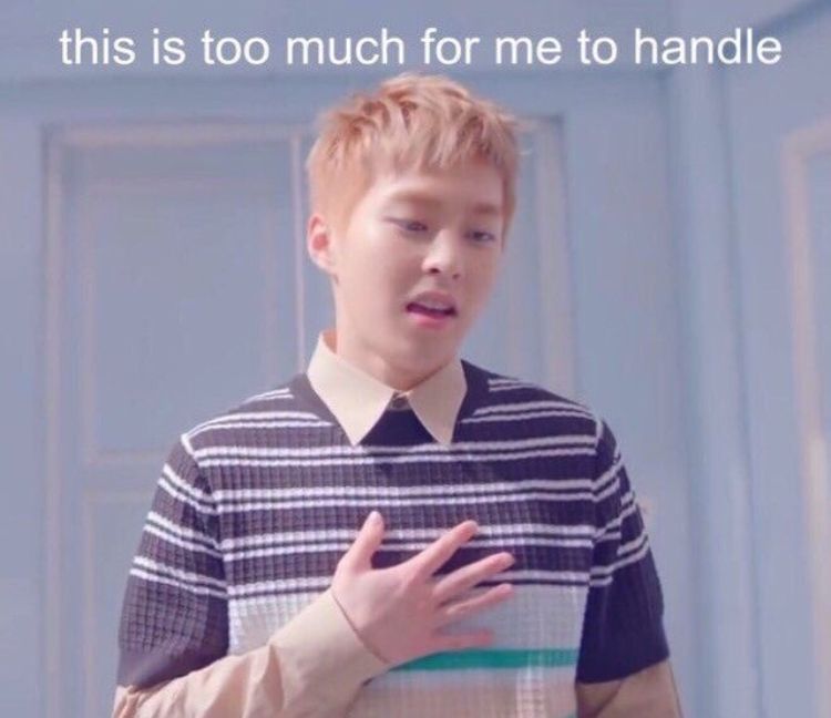 EXO Xiumin meme: "This is too much for me to handle."